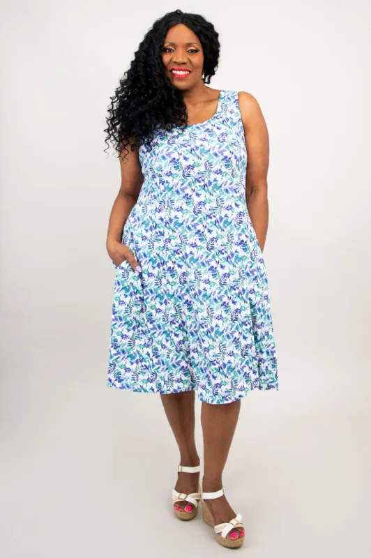 Sara Dress, Melbourne, Linen Bamboo- Final Sale sold by Blue Sky