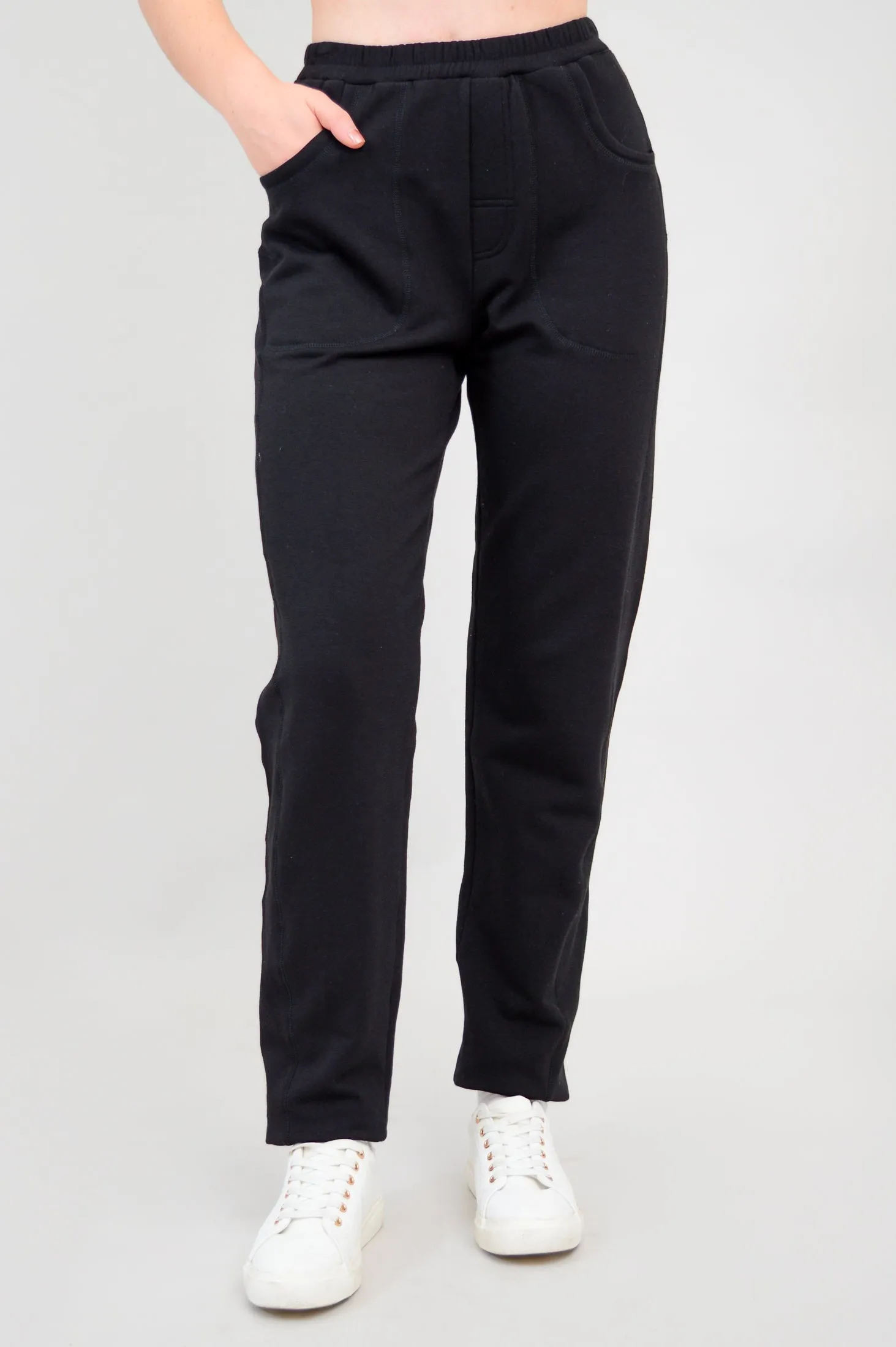 Christine Pant, Black, Bamboo Fleece sold by Blue Sky product image thumbnail 4
