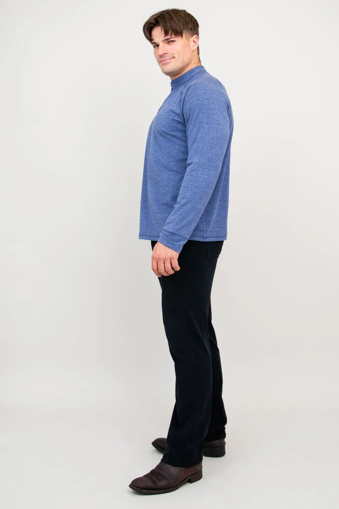 Henley Men's Shirt, Denim, Bamboo sold by Blue Sky product image thumbnail 4