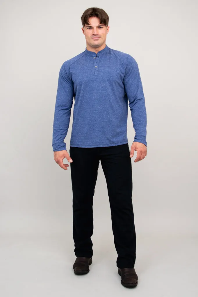 Henley Men's Shirt, Denim, Bamboo sold by Blue Sky product image thumbnail 3