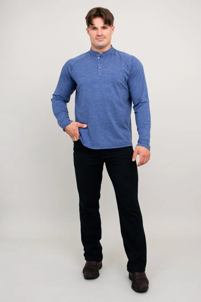 Henley Men's Shirt, Denim, Bamboo sold by Blue Sky product image thumbnail 2