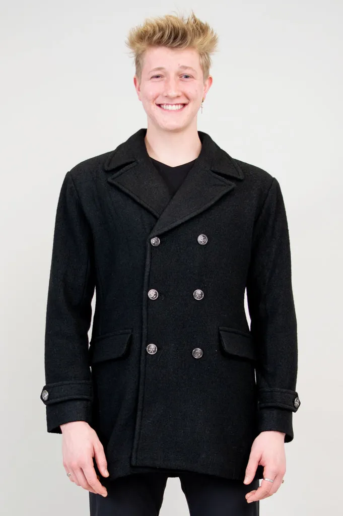 Mens Peacoat, Black, Boiled Wool sold by Blue Sky product image thumbnail 2