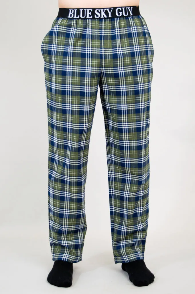 Tanner Pant, Forest Plaid, 100% Cotton sold by Blue Sky