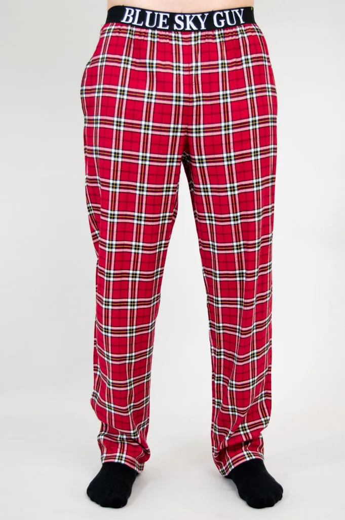 Tanner Pant, Crimson Plaid, 100% Cotton sold by Blue Sky