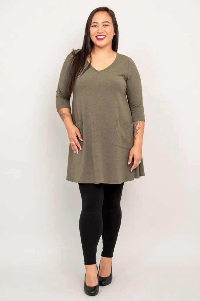 Veronica Tunic, Yarn Dye Khaki, Bamboo - Final Sale sold by Blue Sky product image thumbnail 3