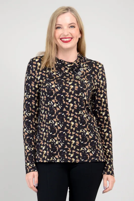 Trinity L/S Top, Calico, Bamboo - Final Sale sold by Blue Sky