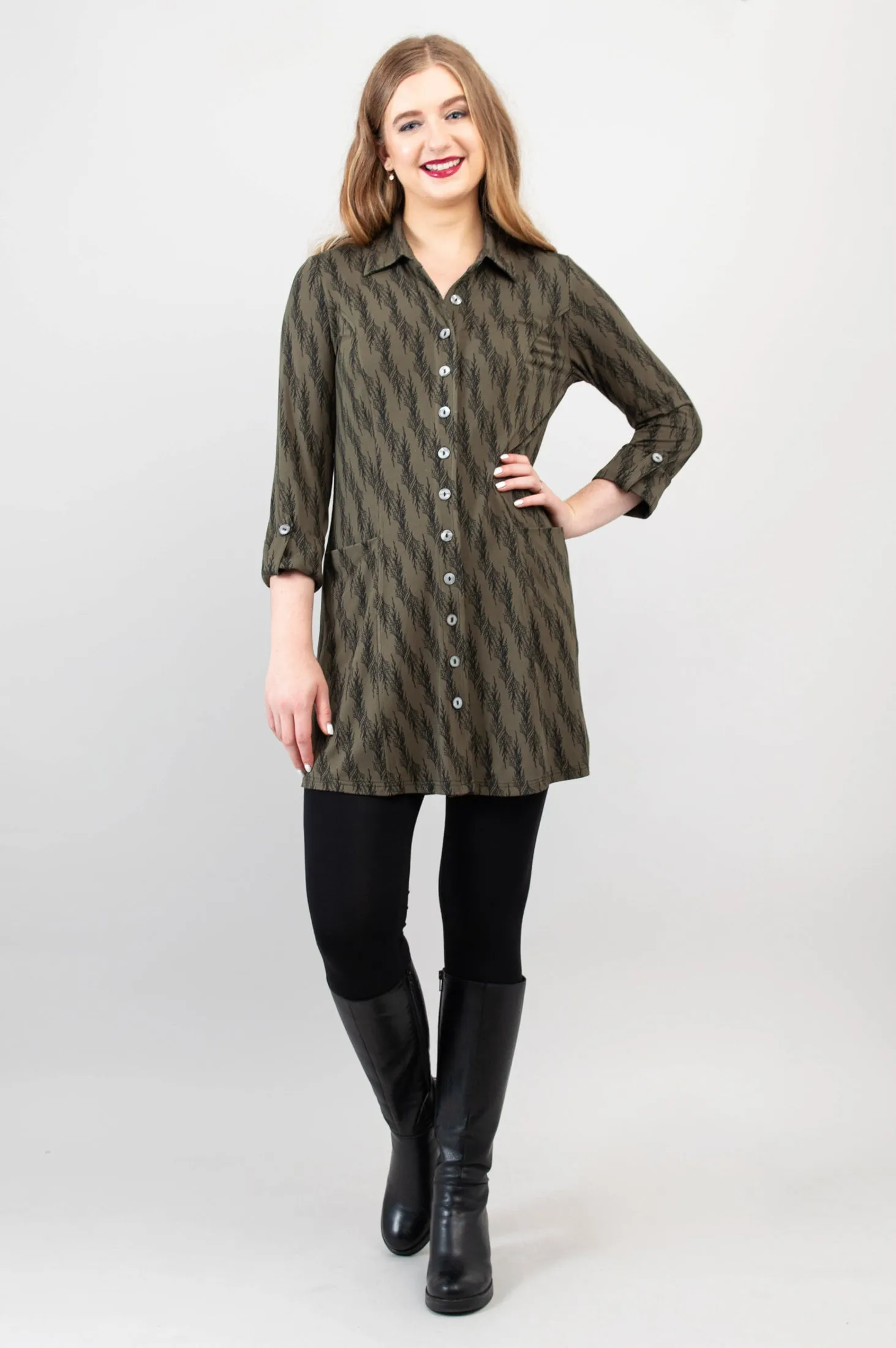 Charlie Tunic, Cedar Forest, Bamboo - Final Sale sold by Blue Sky product image thumbnail 5