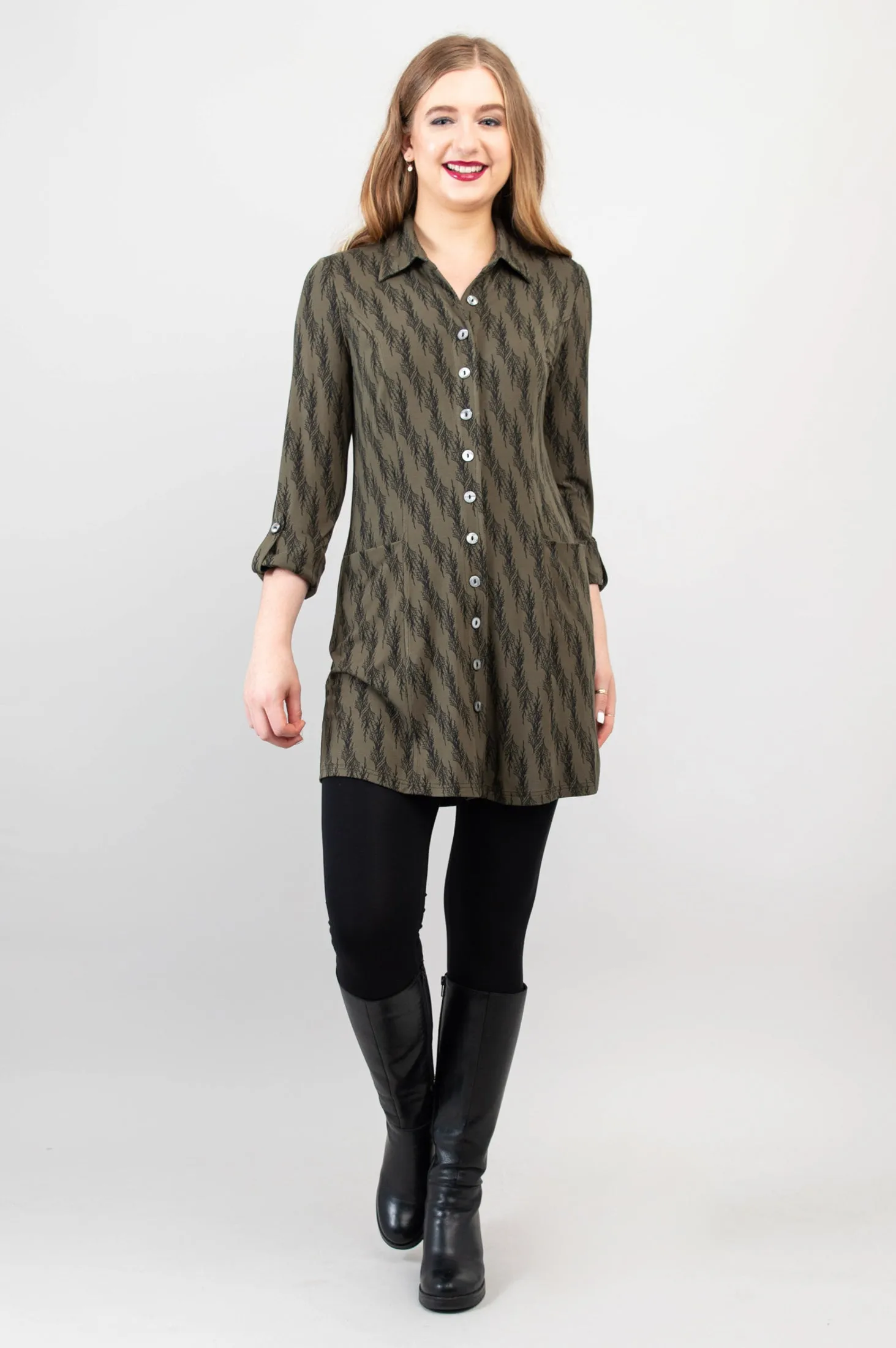 Charlie Tunic, Cedar Forest, Bamboo - Final Sale sold by Blue Sky product image thumbnail 3