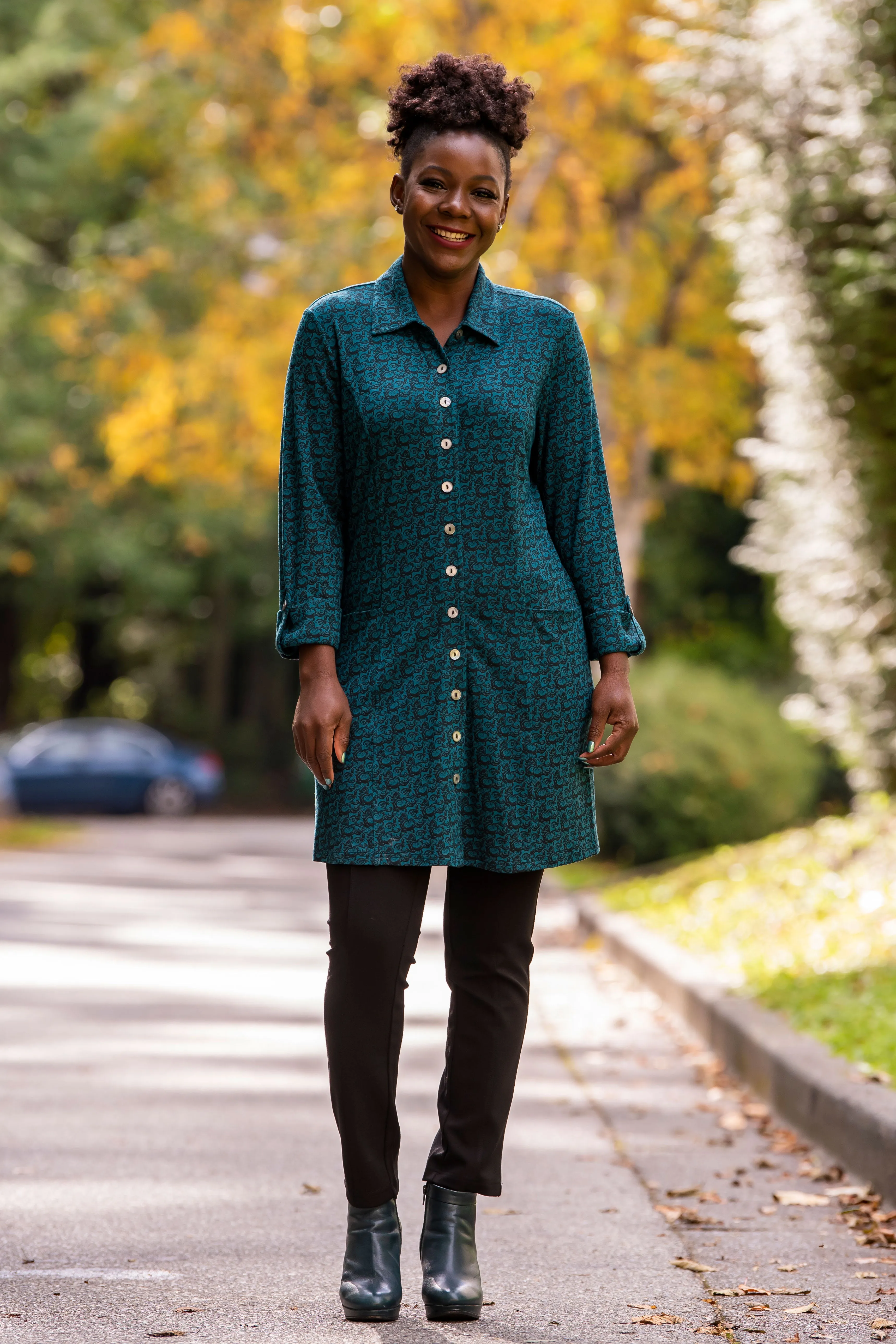 Charlie Tunic, Ocean Waves, Bamboo - Final Sale sold by Blue Sky product image thumbnail 2