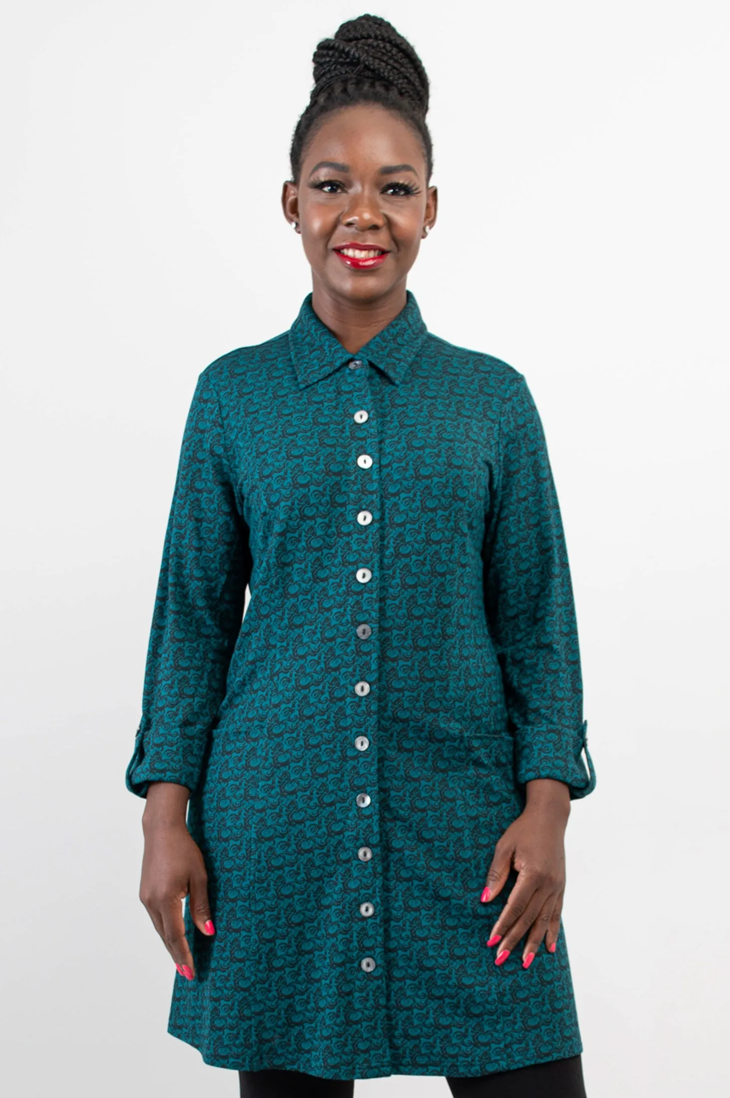 Charlie Tunic, Ocean Waves, Bamboo - Final Sale sold by Blue Sky product image thumbnail 3