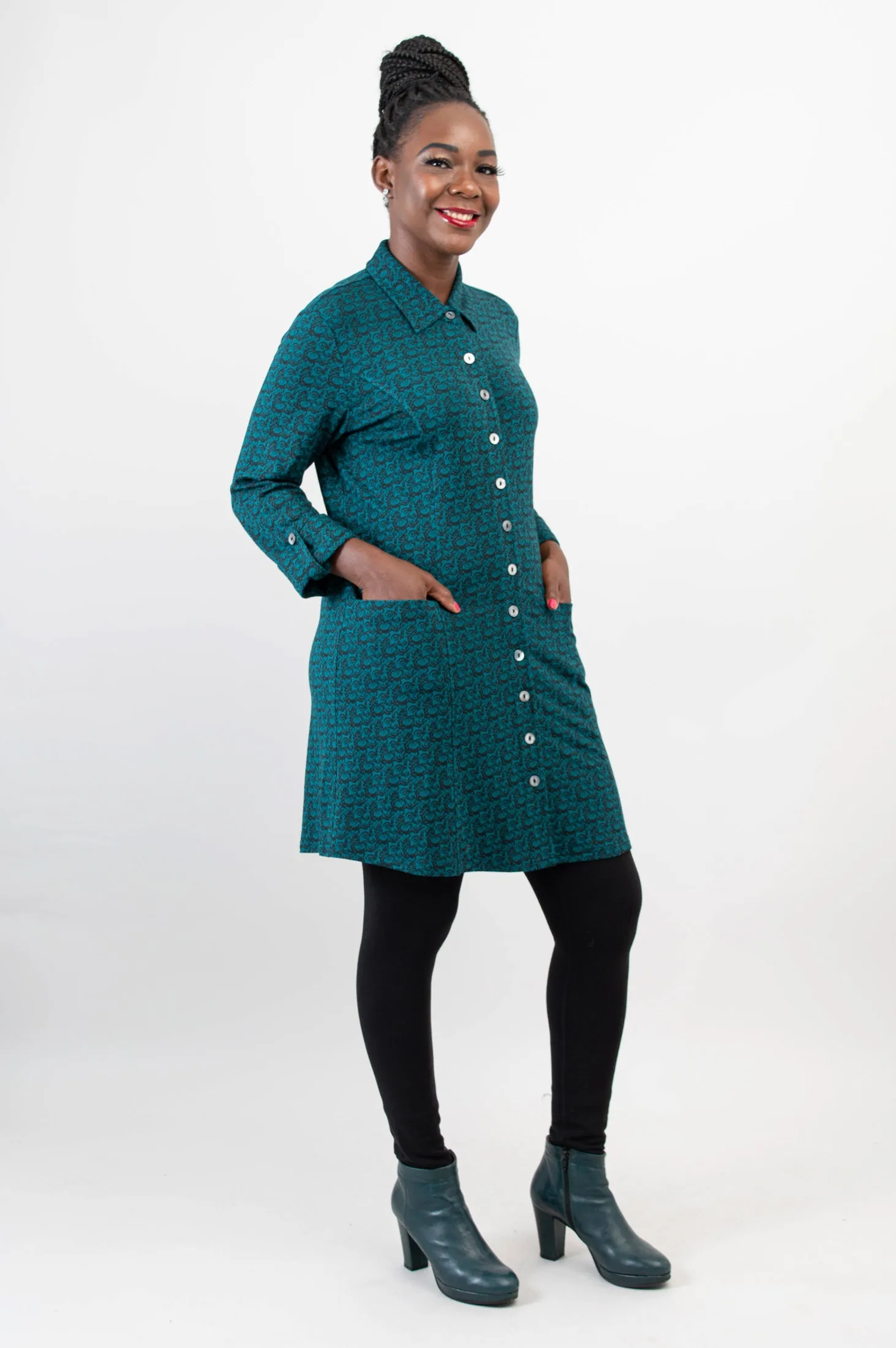 Charlie Tunic, Ocean Waves, Bamboo - Final Sale sold by Blue Sky product image thumbnail 5