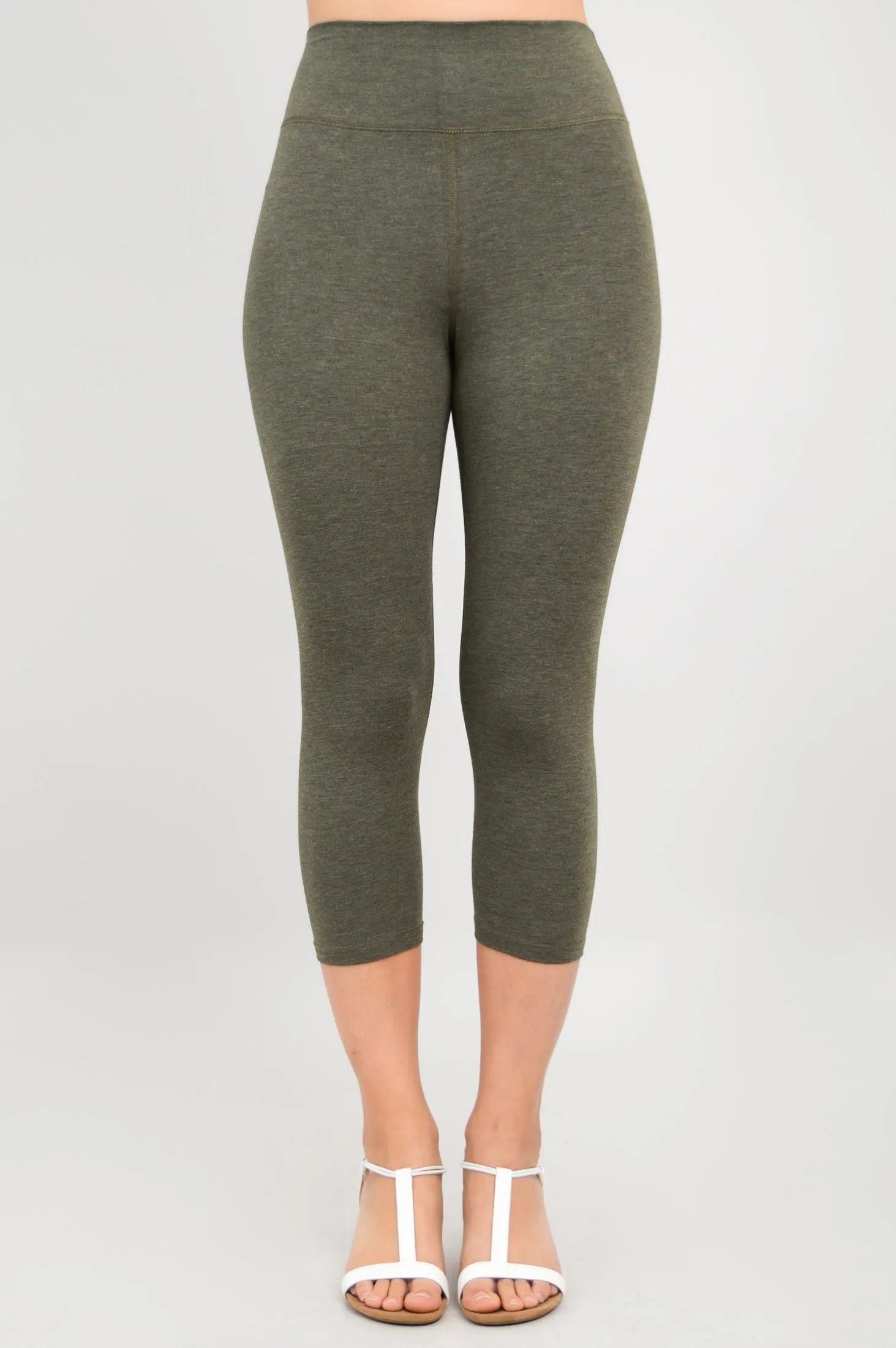 Riley Capri, Yarn Dye Khaki, Bamboo sold by Blue Sky product image thumbnail 2