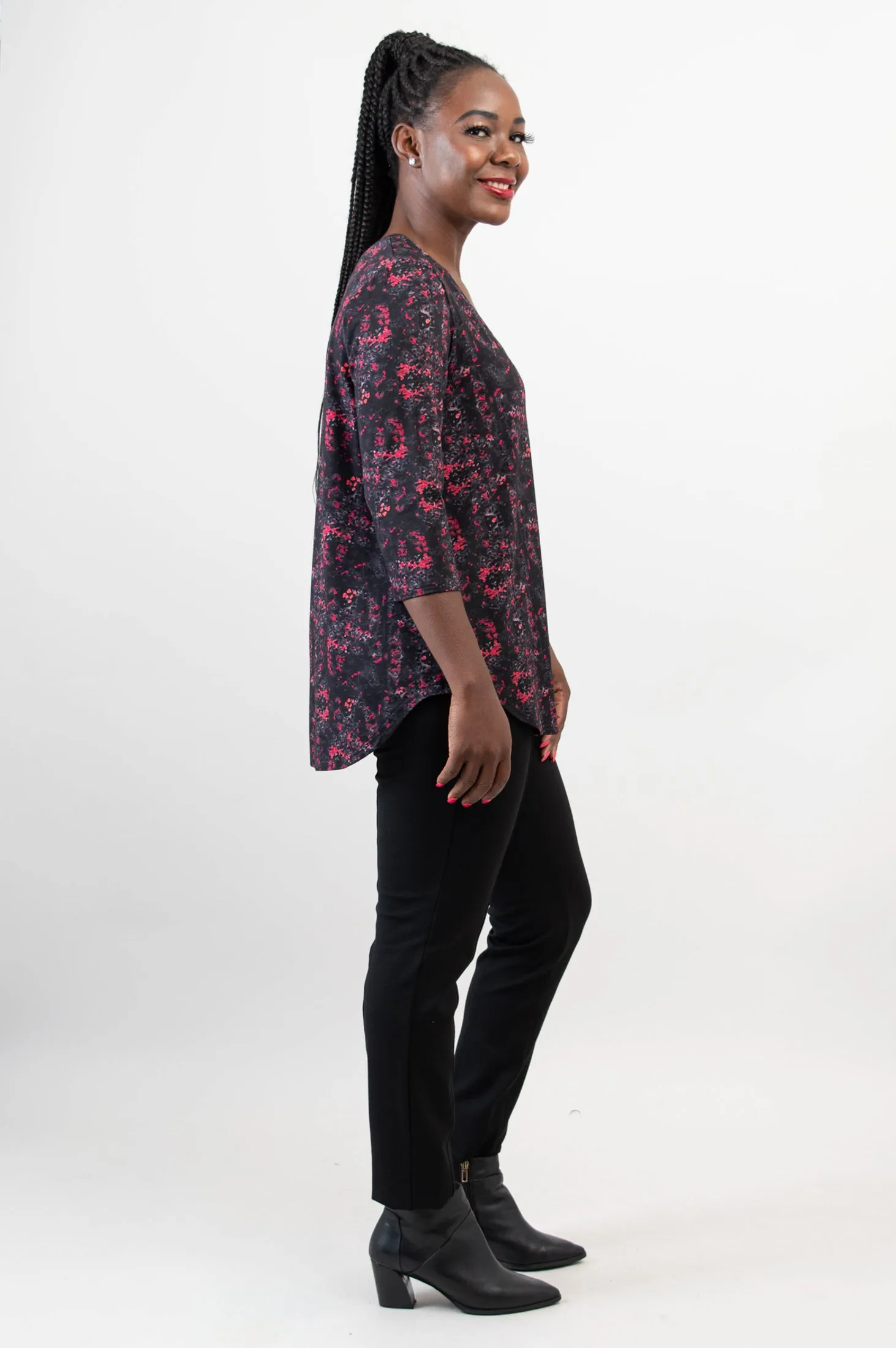 Jackie 3/4 Top, Cherry Jam, Bamboo - Final Sale sold by Blue Sky product image thumbnail 5