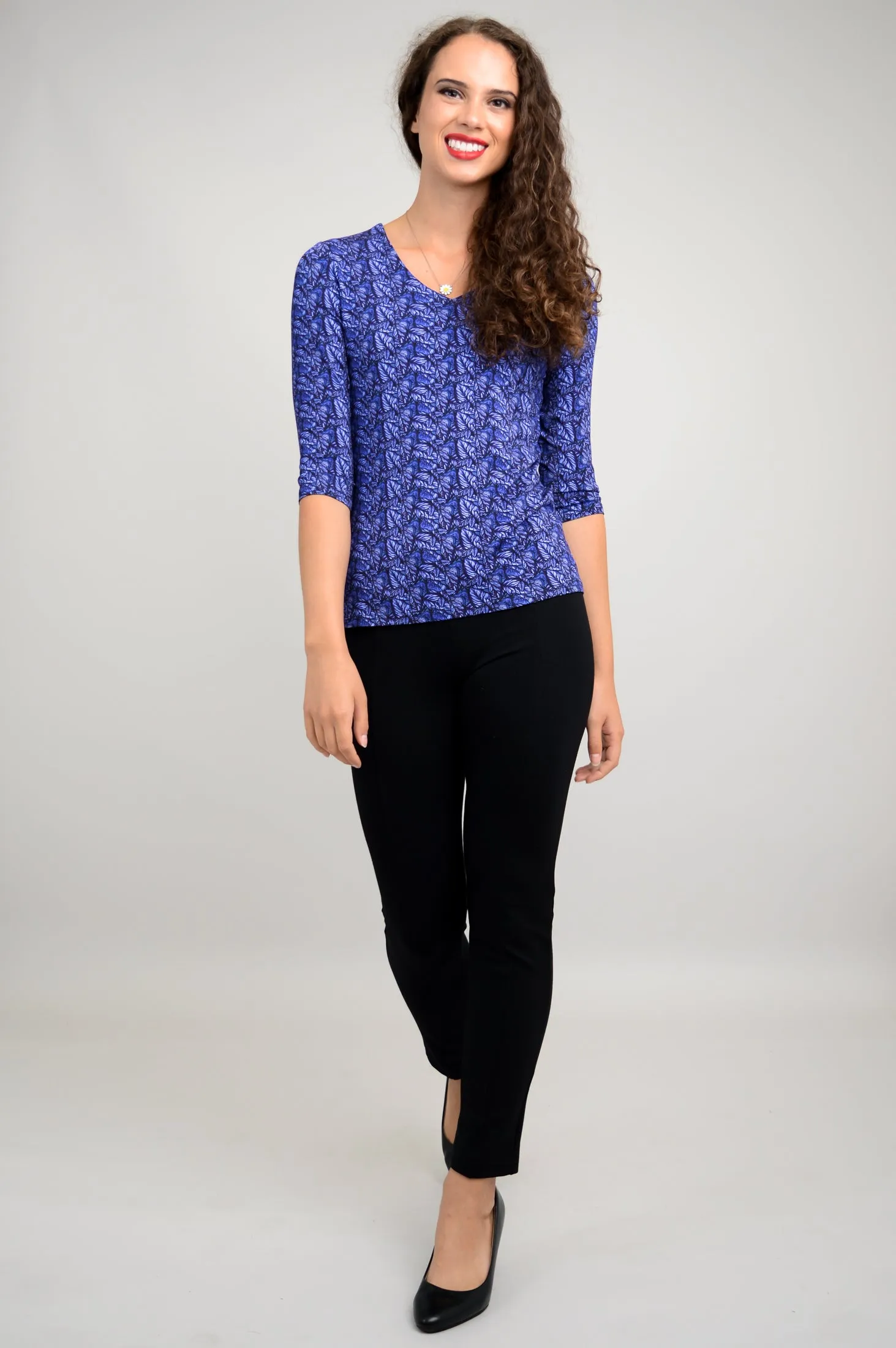 Mia Top, Midnight Leaves, Bamboo - Final Sale sold by Blue Sky product image thumbnail 4