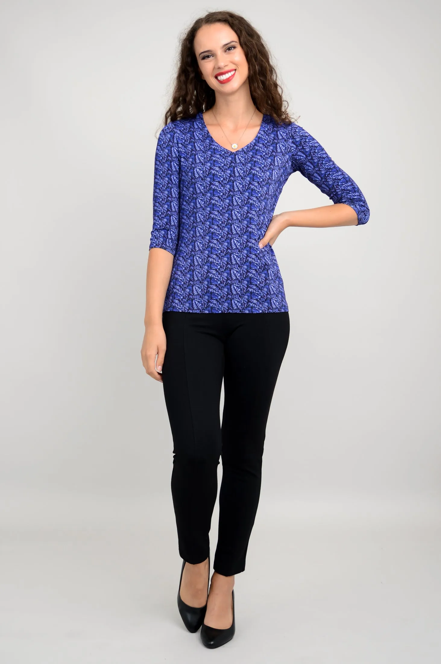 Mia Top, Midnight Leaves, Bamboo - Final Sale sold by Blue Sky product image thumbnail 2