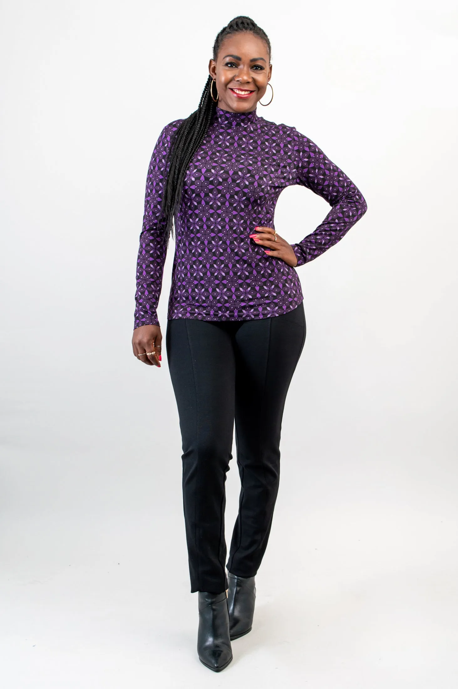 Tonya Top, Geo Flower, Bamboo - Final Sale sold by Blue Sky product image thumbnail 3