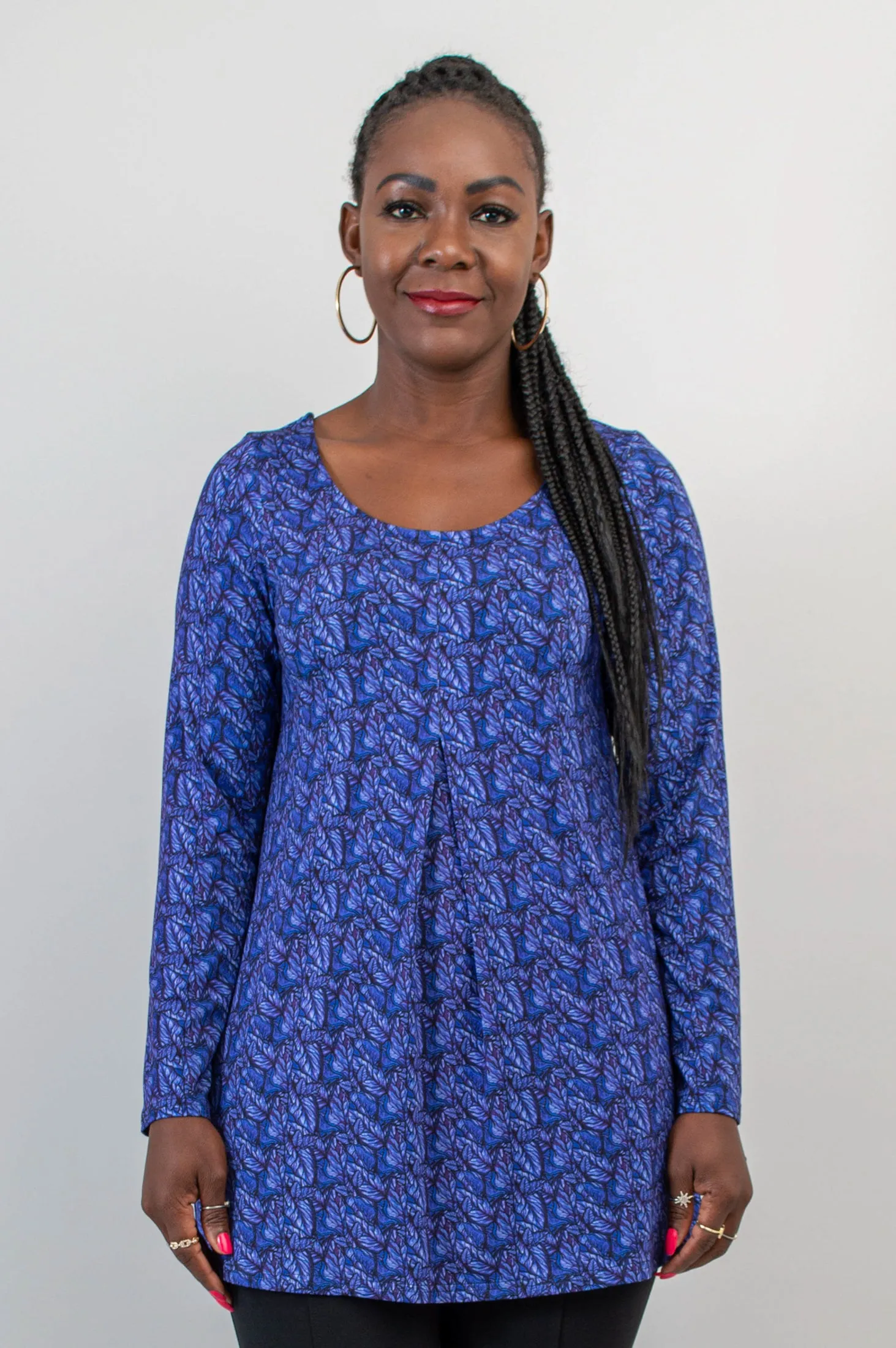 Franca L/S Top, Midnight Leaves, Bamboo - Final Sale sold by Blue Sky product image thumbnail 2