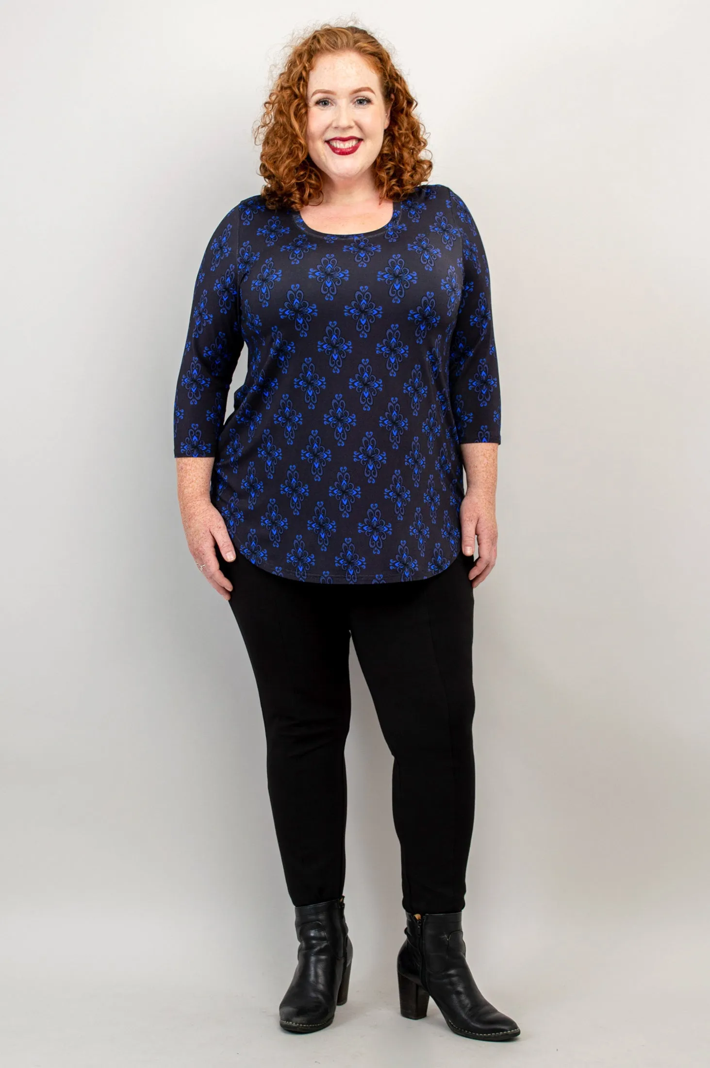 Jazz 3/4 Top, Blue French, Bamboo - Final Sale sold by Blue Sky product image thumbnail 4