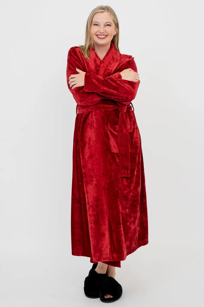 Velvet Robe, Burgundy, Bamboo sold by Blue Sky product image thumbnail 2