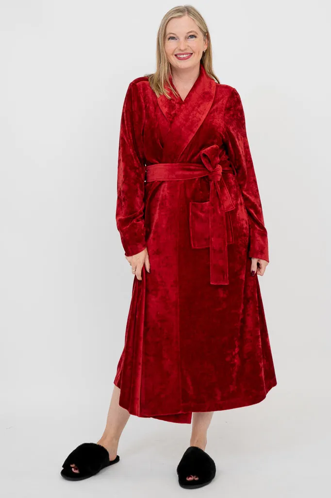 Velvet Robe, Burgundy, Bamboo sold by Blue Sky product image thumbnail 5