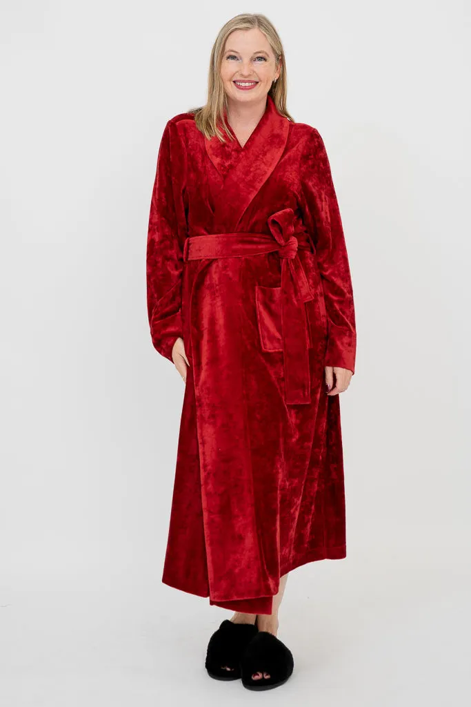 Velvet Robe, Burgundy, Bamboo sold by Blue Sky product image thumbnail 4