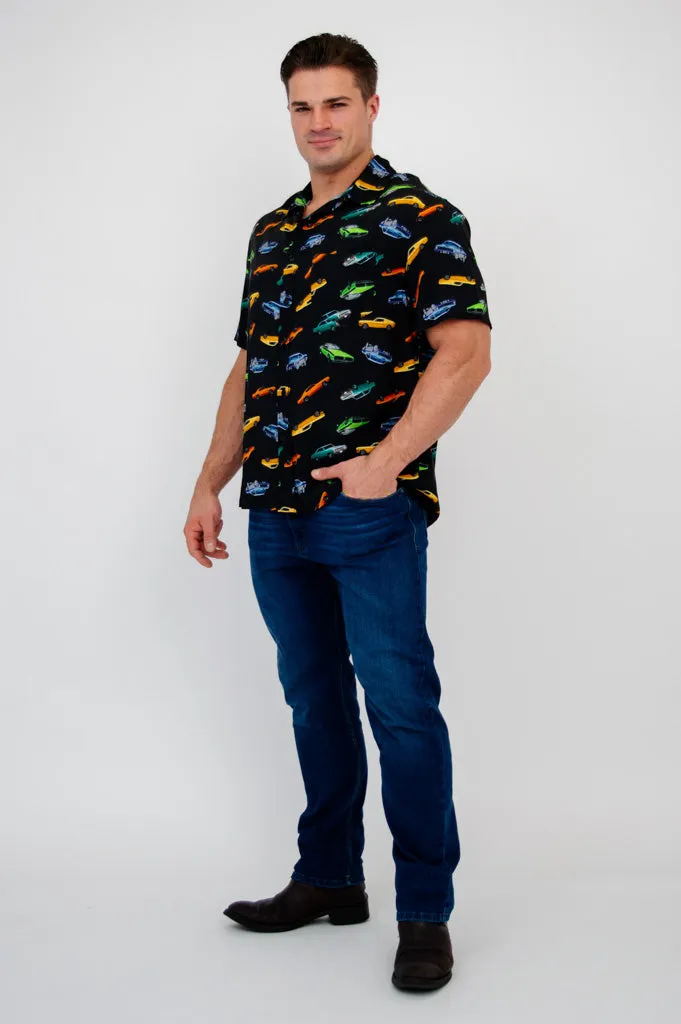 Dino Shirt, Muscle Cars, Woven Bamboo sold by Blue Sky product image thumbnail 2