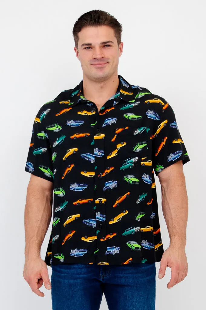 Dino Shirt, Muscle Cars, Woven Bamboo sold by Blue Sky