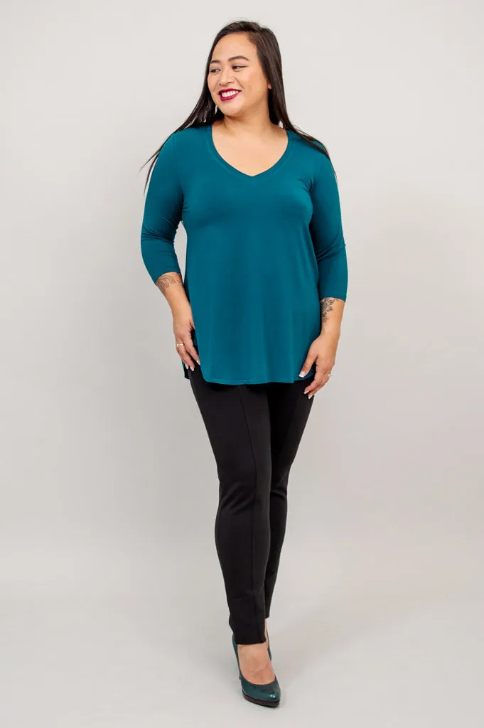 Jackie 3/4 Top, Teal, Bamboo sold by Blue Sky product image thumbnail 3
