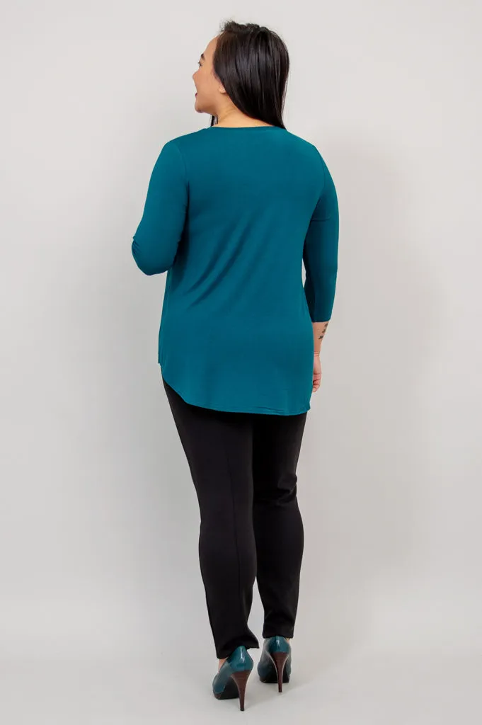 Jackie 3/4 Top, Teal, Bamboo sold by Blue Sky product image thumbnail 4