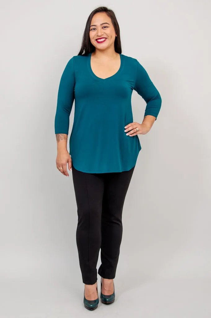Jackie 3/4 Top, Teal, Bamboo sold by Blue Sky product image thumbnail 2