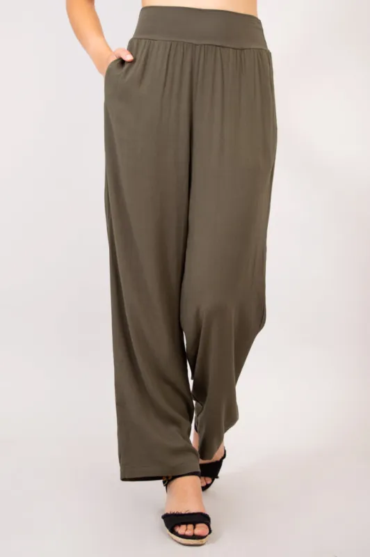 Landon Pant, Khaki, Linen Bamboo sold by Blue Sky