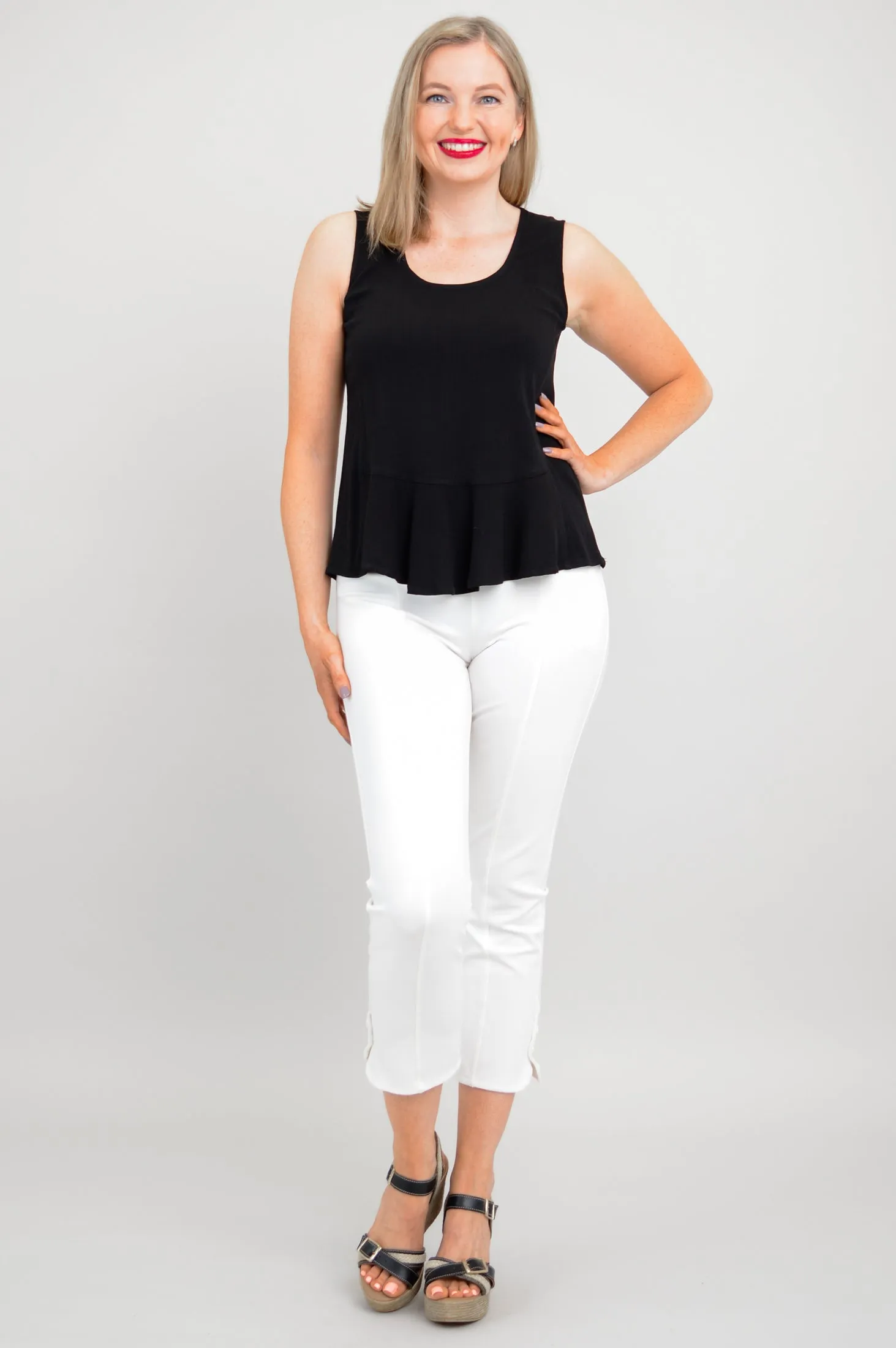 Ginny Tank, Black, Linen Bamboo sold by Blue Sky product image thumbnail 5