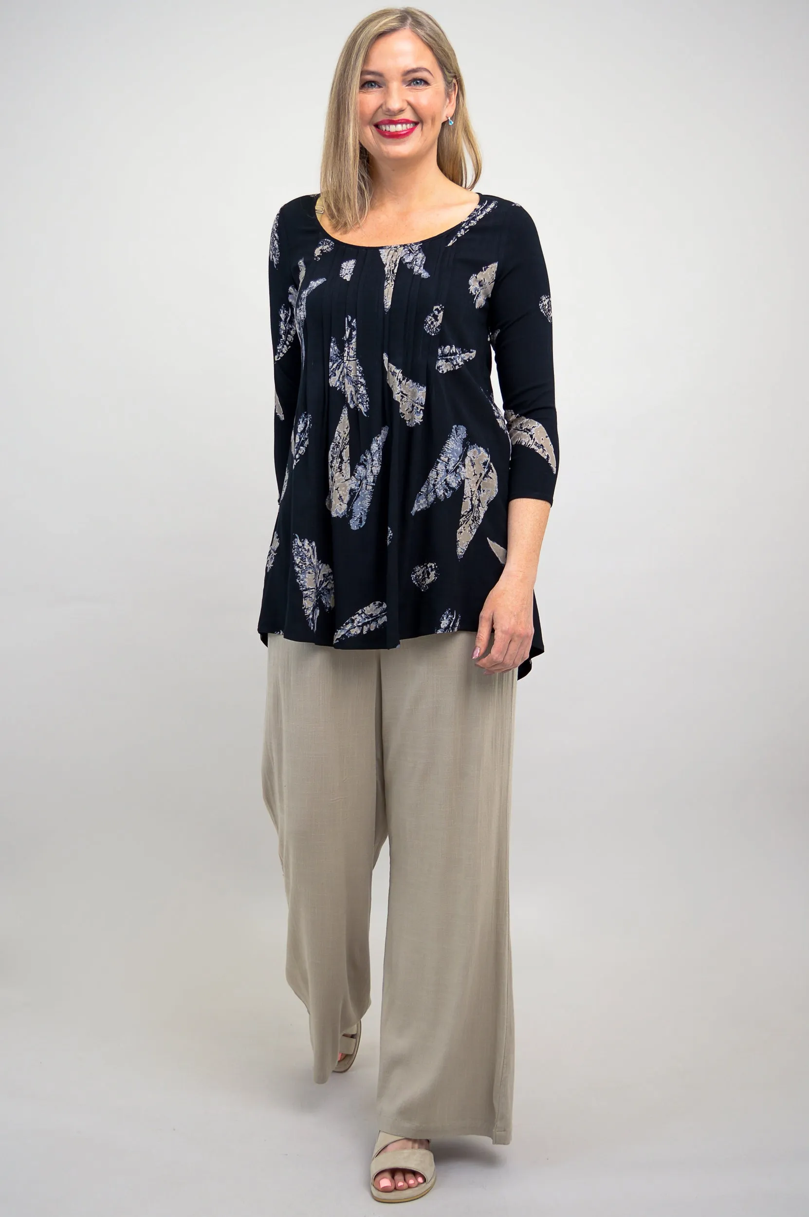 Harper Top, Leaf Shadow, Linen Bamboo - Final Sale sold by Blue Sky product image thumbnail 4