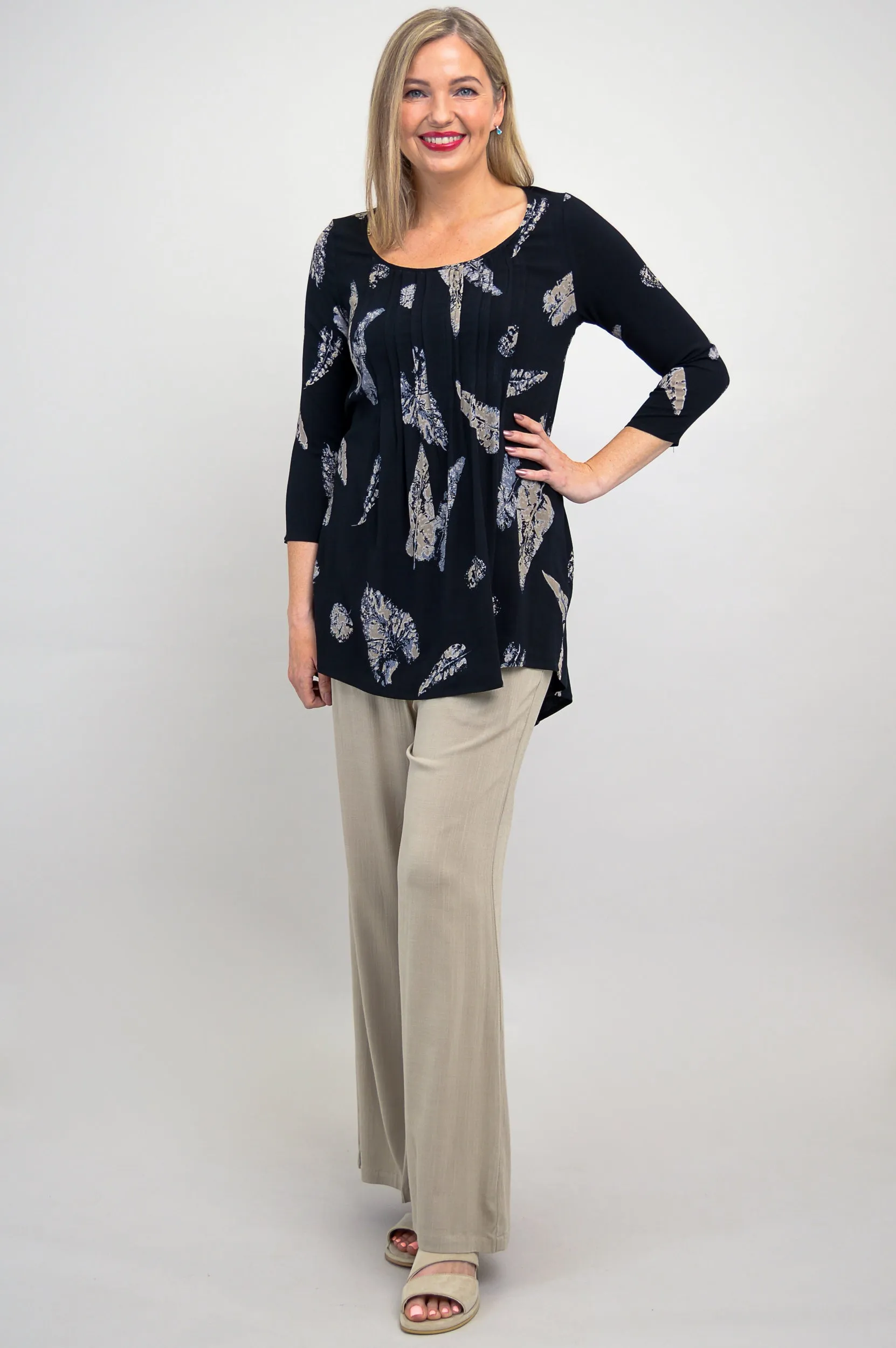 Harper Top, Leaf Shadow, Linen Bamboo - Final Sale sold by Blue Sky product image thumbnail 3