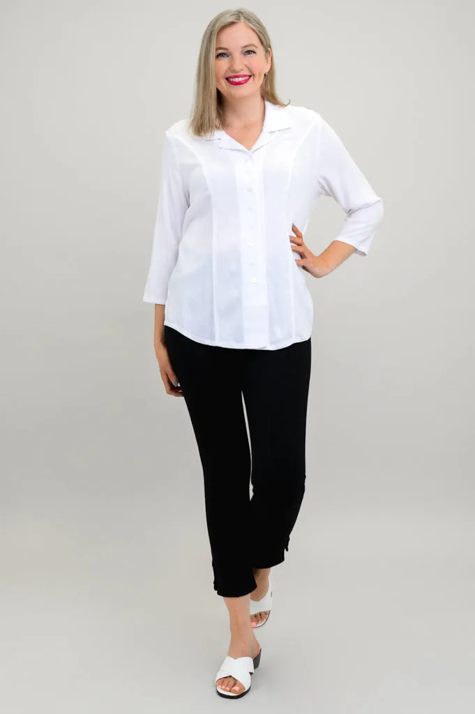 Samantha Top, White, Linen Bamboo sold by Blue Sky product image thumbnail 4