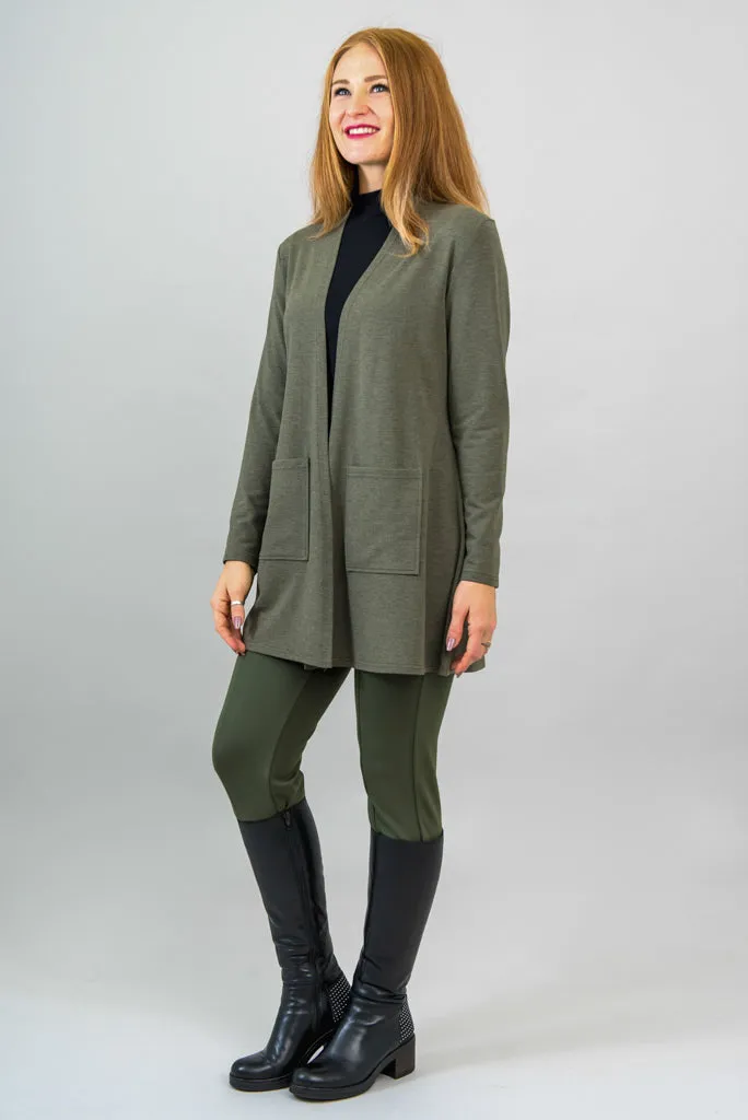 Pauline Jacket, Yarn Dye Khaki, Bamboo sold by Blue Sky product image thumbnail 3