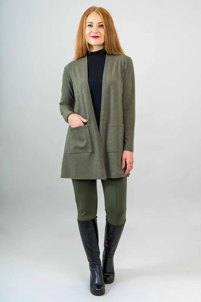 Pauline Jacket, Yarn Dye Khaki, Bamboo sold by Blue Sky product image thumbnail 2