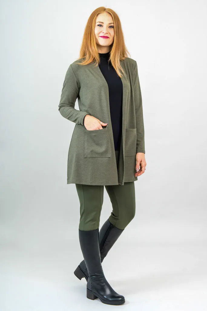 Pauline Jacket, Yarn Dye Khaki, Bamboo sold by Blue Sky product image thumbnail 5