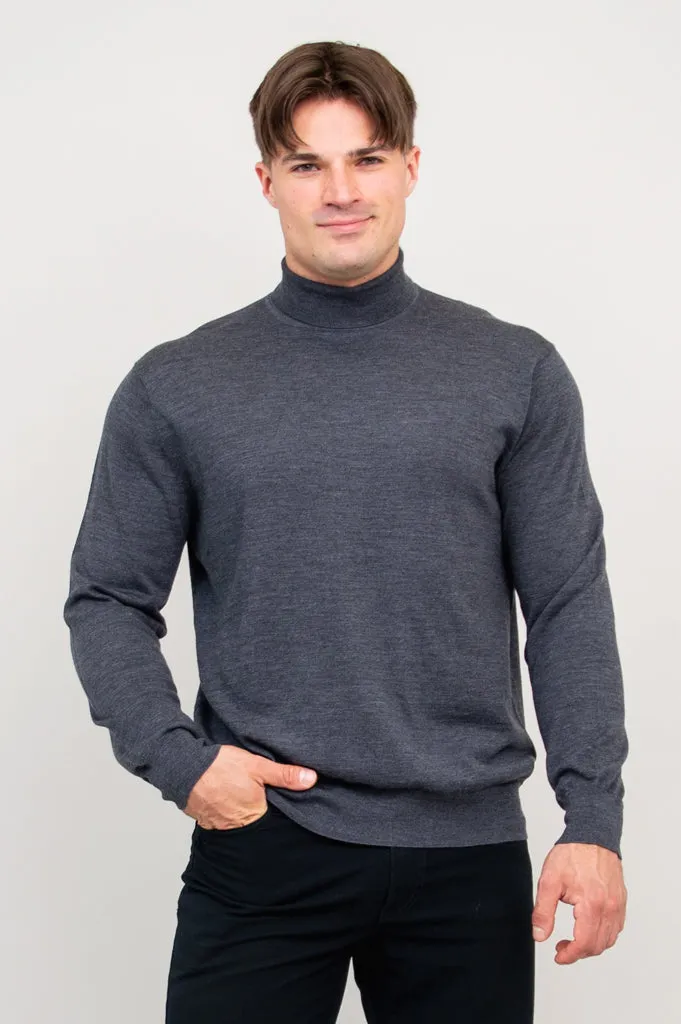 Eric Sweater, Charcoal, 100% Merino Wool sold by Blue Sky