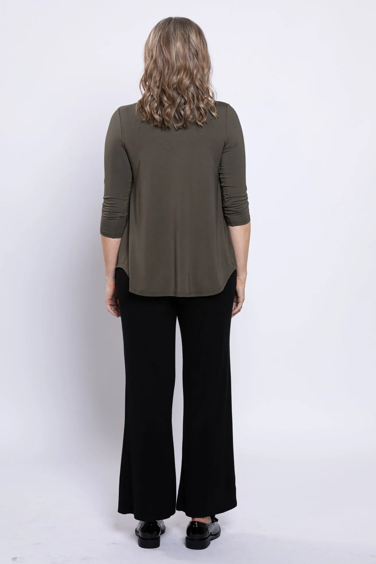 Jackie 3/4 Top, Khaki, Bamboo sold by Blue Sky product image thumbnail 5