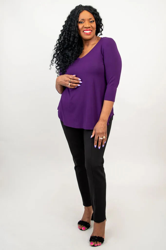 Jackie 3/4 Top, Royale, Bamboo sold by Blue Sky product image thumbnail 4