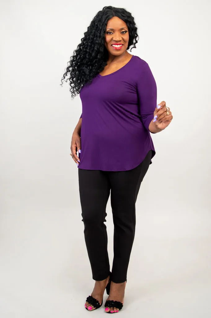 Jackie 3/4 Top, Royale, Bamboo sold by Blue Sky product image thumbnail 3