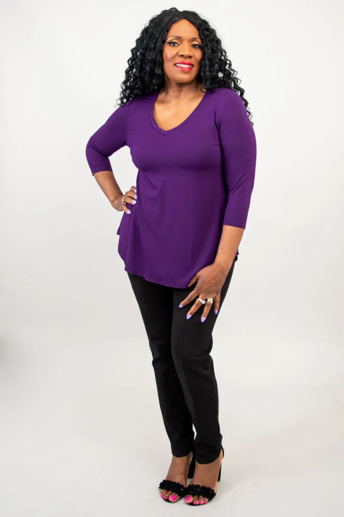 Jackie 3/4 Top, Royale, Bamboo sold by Blue Sky product image thumbnail 5