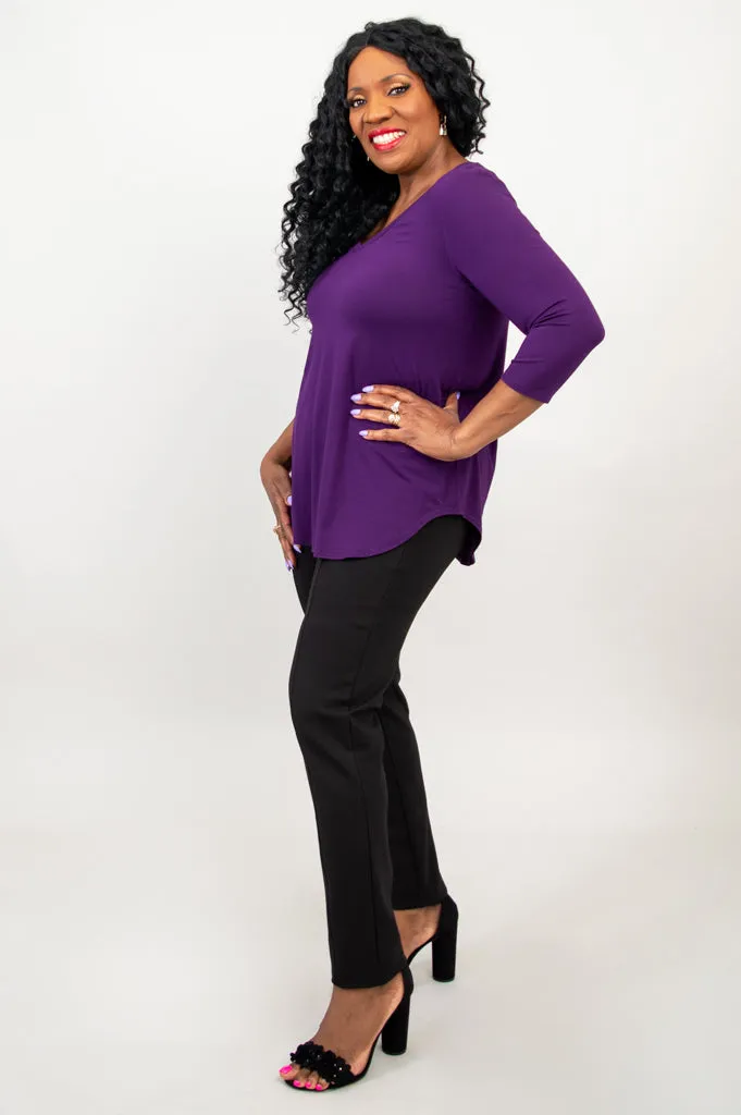 Jackie 3/4 Top, Royale, Bamboo sold by Blue Sky product image thumbnail 2