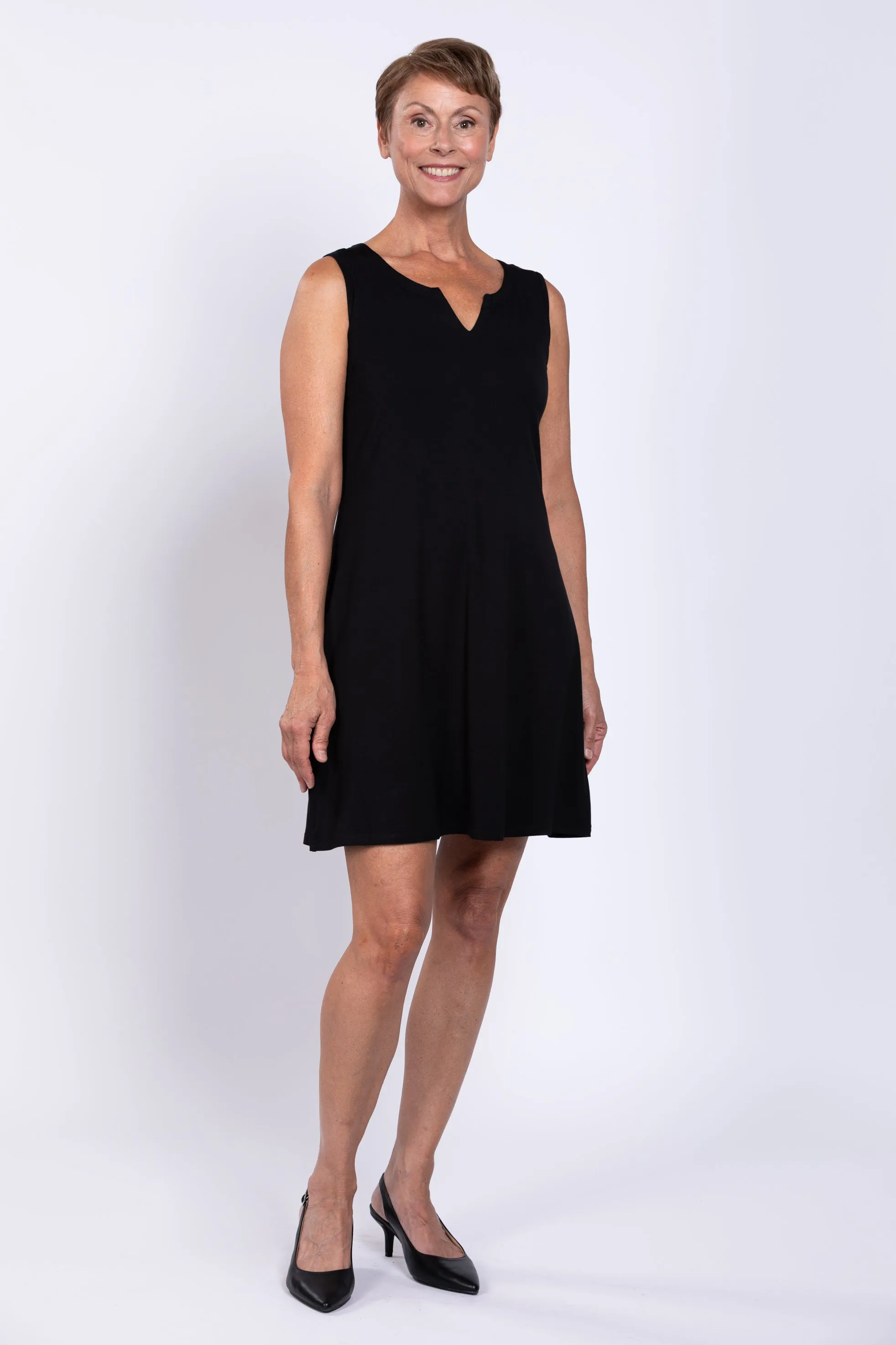 Maggie Sleeveless Dress, Black, Bamboo sold by Blue Sky product image thumbnail 2