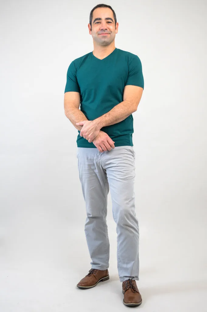 Adam Short Sleeve Shirt, Teal, Bamboo sold by Blue Sky product image thumbnail 4