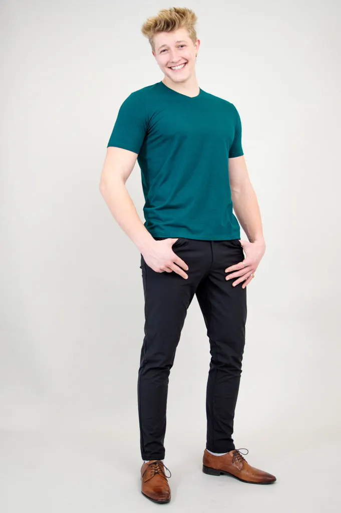 Adam Short Sleeve Shirt, Teal, Bamboo sold by Blue Sky product image thumbnail 2
