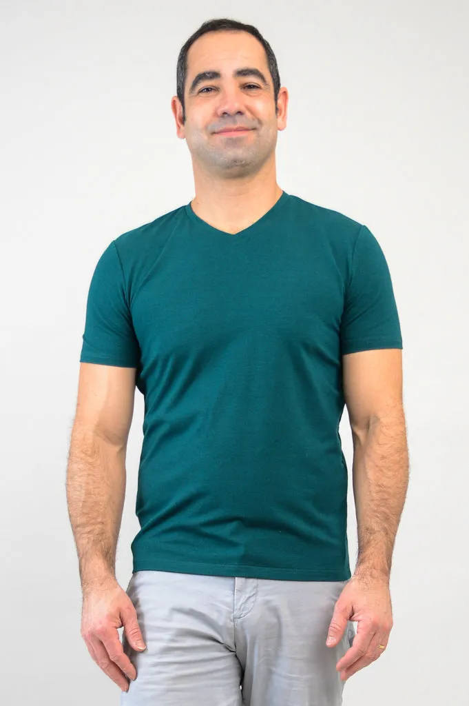 Adam Short Sleeve Shirt, Teal, Bamboo sold by Blue Sky product image thumbnail 3