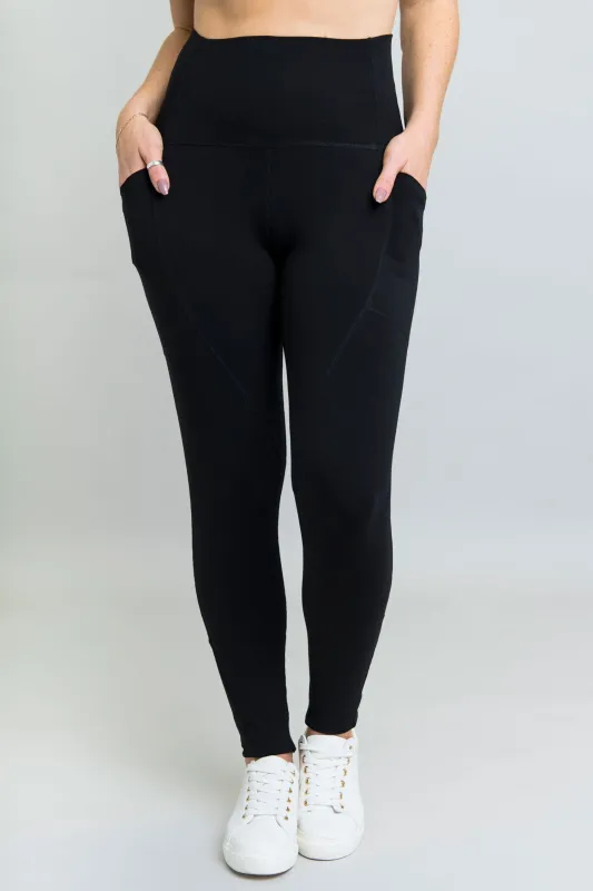 Robson Legging, Black, Bamboo sold by Blue Sky