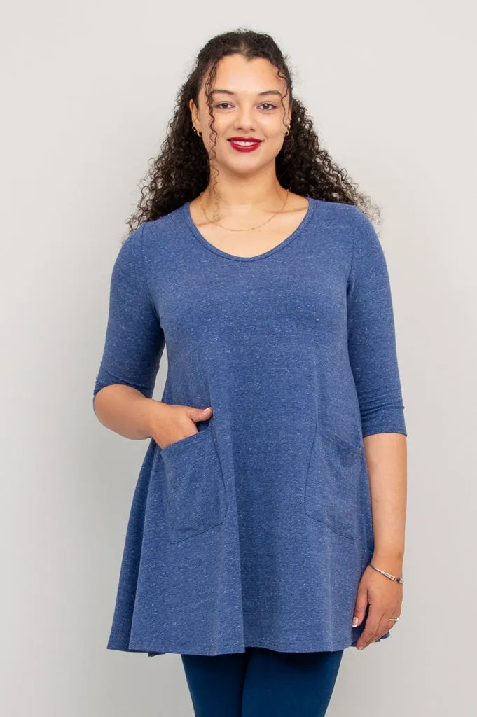 Veronica Tunic, Denim, Bamboo - Final Sale sold by Blue Sky